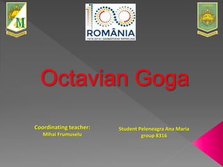 Coordinating teacher:
Mihai Frumuselu
Student Peleneagra Ana Maria
group 8316
 