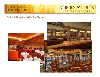 FIRST-CLASS
DESTINATION

Potential interior styles for Phase I.




                                         13
 