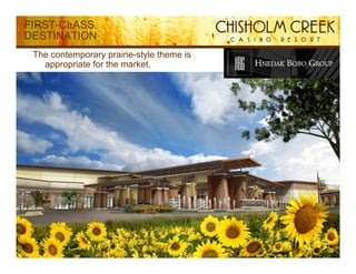 FIRST-CLASS
DESTINATION
 The contemporary prairie-style theme is
   appropriate for the market.
 