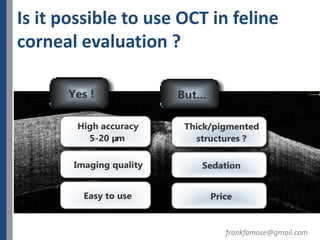 Is it possible to use OCT in feline
corneal evaluation ?




                           frankfamose@gmail.com
 
