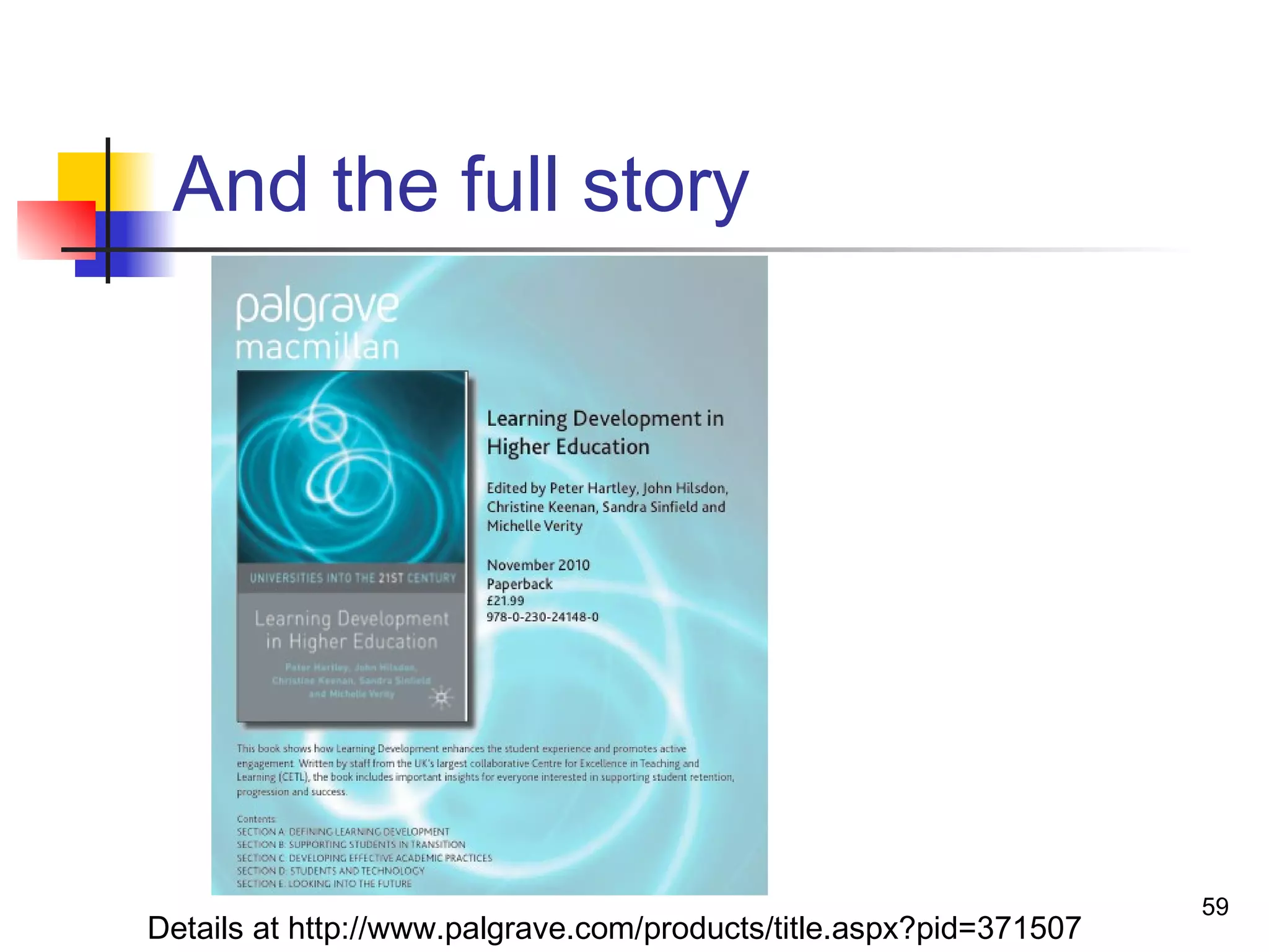 And the full story
59
Details at http://www.palgrave.com/products/title.aspx?pid=371507
 