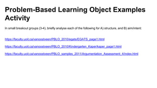 Problem-Based Learning Objects, PBLOs, in the Fully Online Learning ...