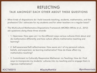 Equity and Social Justice in Mathematics Education | PDF