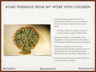 Equity and Social Justice in Mathematics Education | PDF