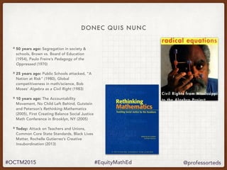 Equity and Social Justice in Mathematics Education | PDF