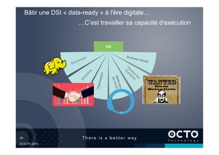 65	

© OCTO 2015
Bâtir une DSI « data-ready » à l'ère digitale…
Organisation
Méthodes
detravail
Business Model
…C’est travailler sa capacité d’exécution
DSI
 