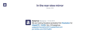 In the rear view mirror
Oktober 2015
 