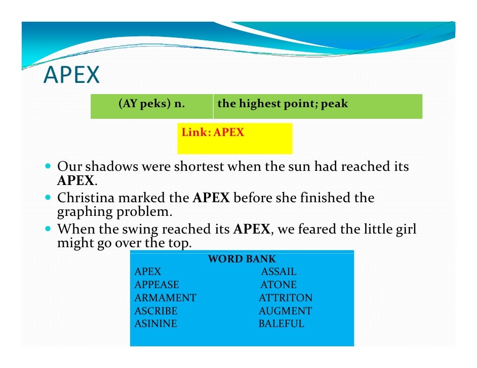 another word for apex