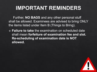Special CSE-PPT (October 14, 2018) Reminders