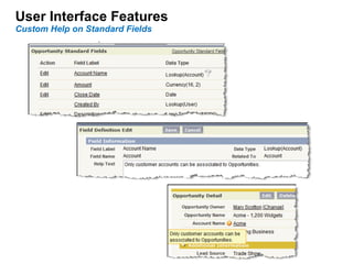 User Interface Features Custom Help on Standard Fields 