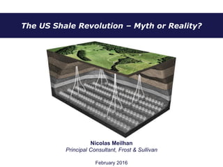 The Shale Revolution – Myth or Reality?
Nicolas Meilhan
Principal Consultant, Frost & Sullivan
February 2016
 