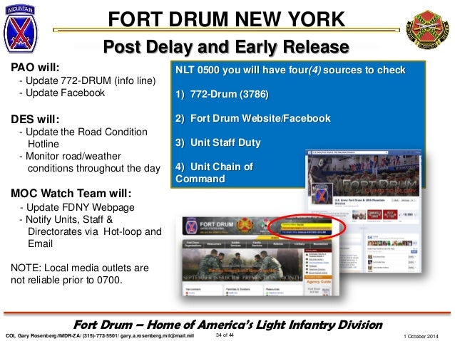 Fort Drum Website >> October 2014 Clif Briefing Fort Drum Website >> October 2014 Clif Briefing