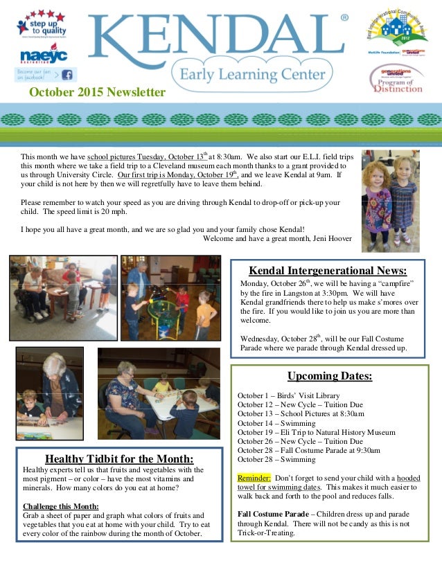October 15 Newsletter Format