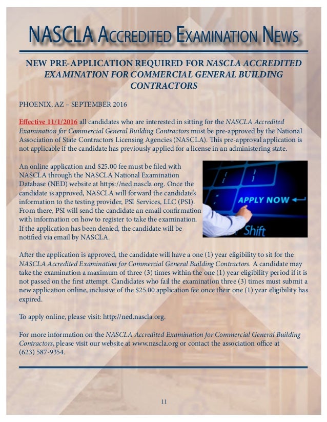 nascla newsletter october 2016 edition nc licensing board for general contractors renewal form