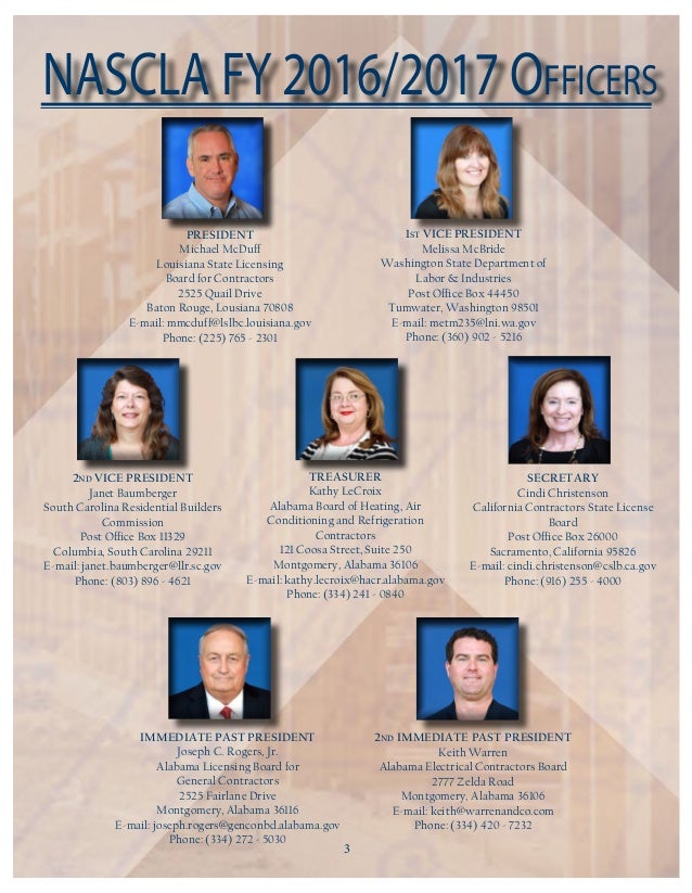 nascla newsletter october 2016 edition nc licensing board for general contractors renewal form
