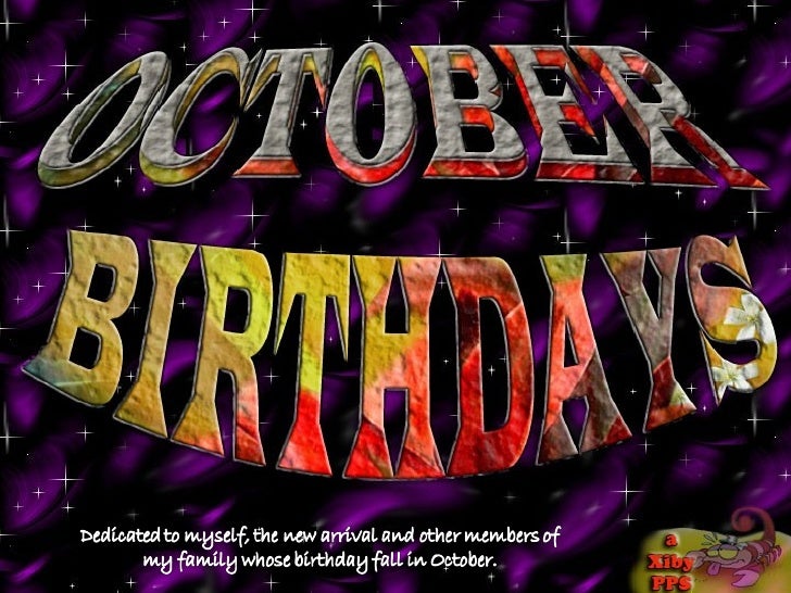 October birthdays