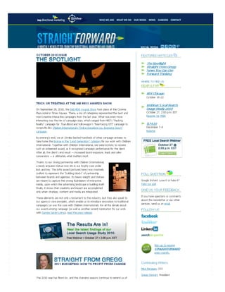 October 2010 Newsletter