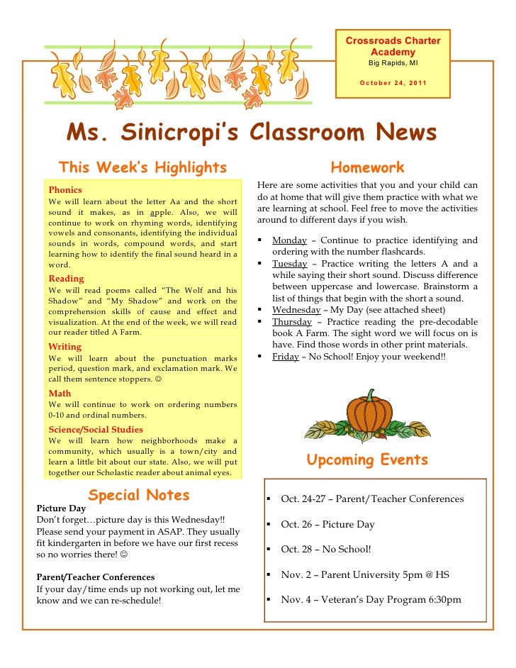 October Newsletter