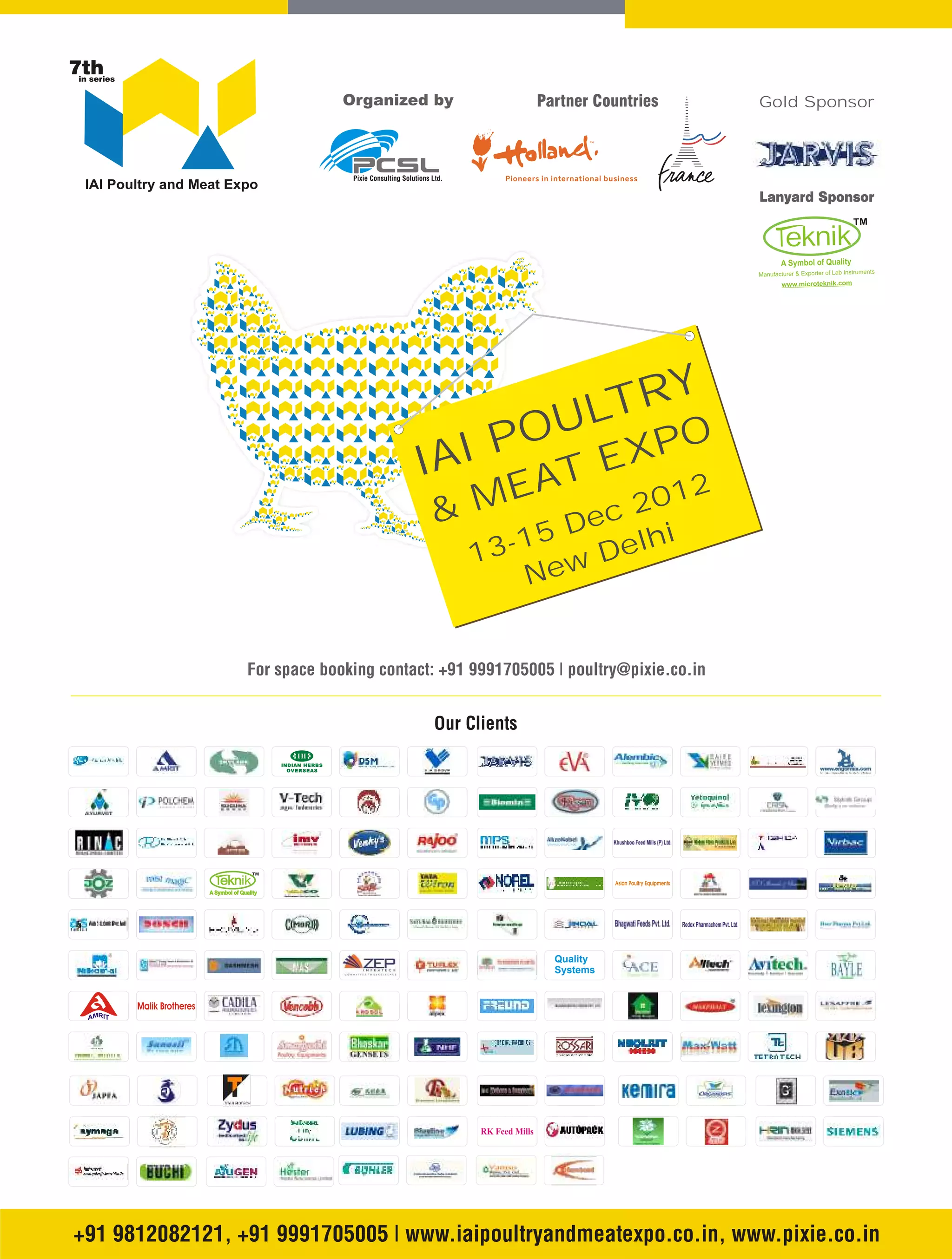 Gold Sponsor




                          TRY
                     P OUL  O
               IAI   EXP
                 EAT 2012
               &M  Dec
                     15       hi
                 13 -     Del
                      New




INDIAN HERBS
  OVERSEAS




                       Quality
                       Systems
 
