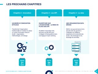 LES PROCHAINS CHAPITRES
OCTO TECHNOLOGY > THERE IS A BETTER WAY 46
Chapitre 2 : Innovation
SORTIE
21
MARS
Chapitre 3 : Les...
