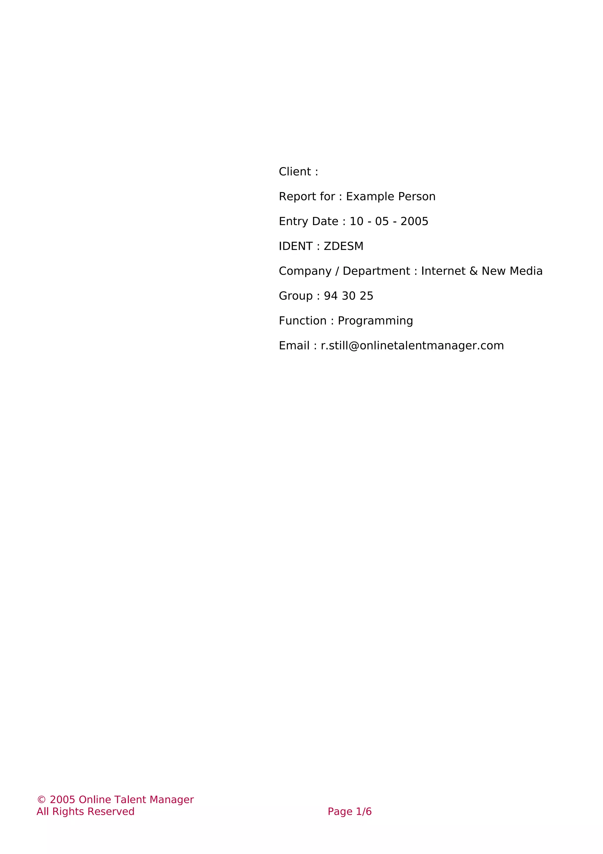 Octogram Report | PDF