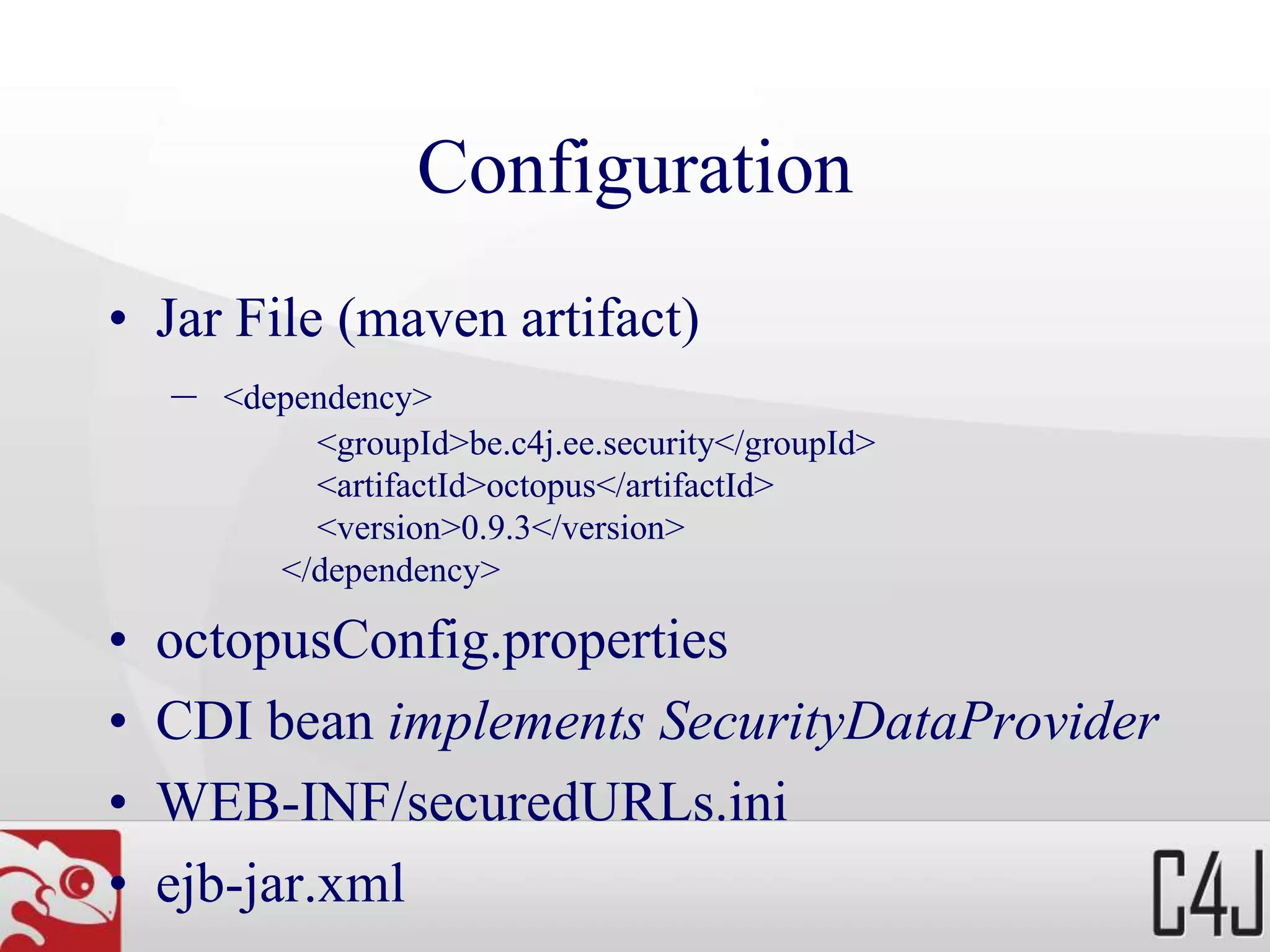 Octopus framework; Permission based security framework for Java EE | PPTX