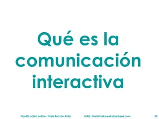 Qu é es la comunicación interactiva 