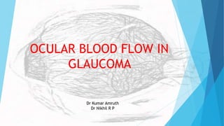 OCULAR BLOOD FLOW IN
GLAUCOMA
Dr Kumar Amruth
Dr Nikhil R P
 