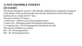 Ocuset Formulation OCULAR DRUG DELIVERY SYSTEM.pptx