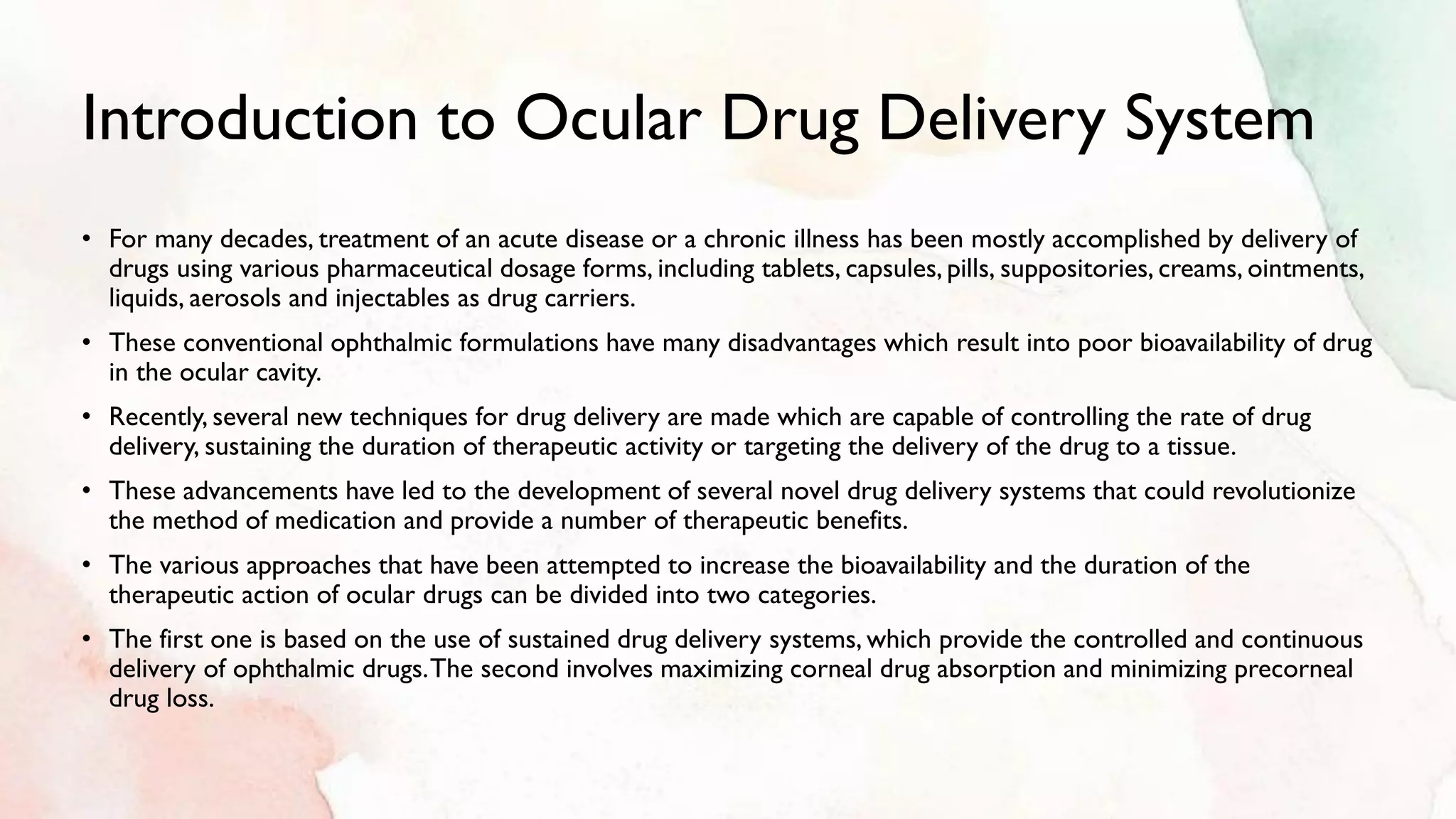 Ocular Drug Delivery System | PDF