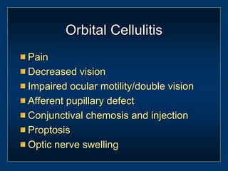 Ocular Emergencies and Red Eye Presentation w | PPT