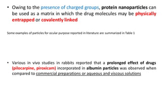 ocular applications of nanoparticulate drug delivery systems | PDF