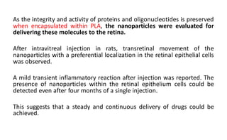 ocular applications of nanoparticulate drug delivery systems | PDF
