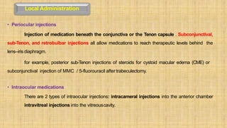 Ocular pharmacology [autosaved] | PPTX
