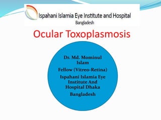 Ocular Toxoplasmosis
Dr. Md. Mominul
Islam
Fellow (Vitreo-Retina)
Ispahani Islamia Eye
Institute And
Hospital Dhaka
Bangladesh
 