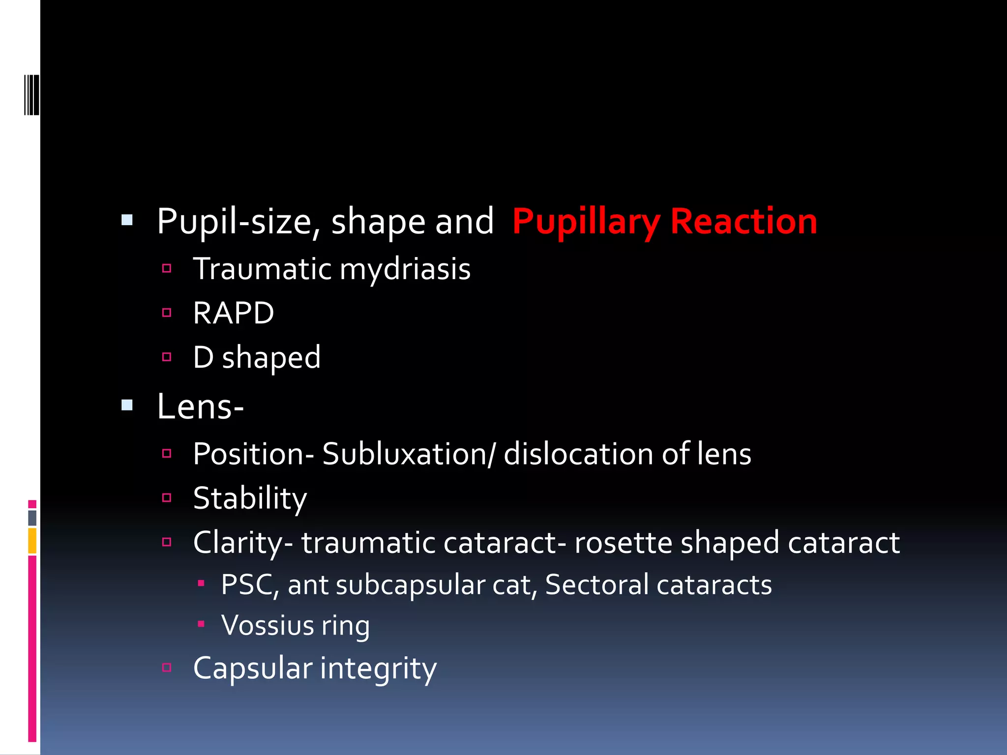 Ocular trauma | PPTX