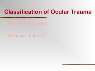 Hughes Classification OCULAR TRAUMA.pakistan institute community of ophthalmology. | PPT