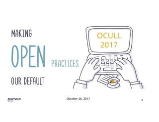 3
Making
Open practices
our default
October 26, 2017
OCULL
2017
 
