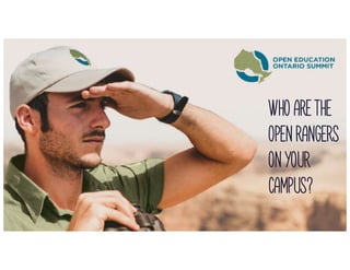 Empowering faculty
Who are the
Open Rangers
on your
campus?
 