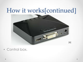 How it works[continued]
• Control box.
[6]
 