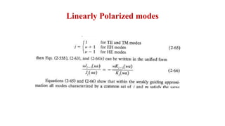 Linearly Polarized modes
 