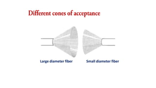 Large diameter fiber Small diameter fiber
 