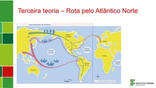 Terceira teoria – Rota pelo Atlântico Norte
 