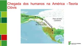 Chegada dos humanos na América –Teoria
Clóvis
 