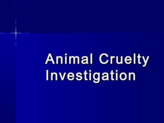 Animal CrueltyAnimal Cruelty
InvestigationInvestigation
 