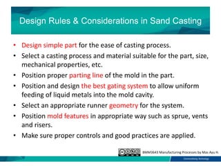 Comprehensive Guide to Sand Casting in Manufacturing Processes | PDF
