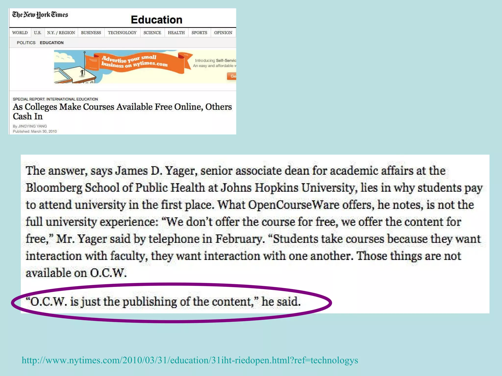 http://www.nytimes.com/2010/03/31/education/31iht-riedopen.html?ref= technologys 