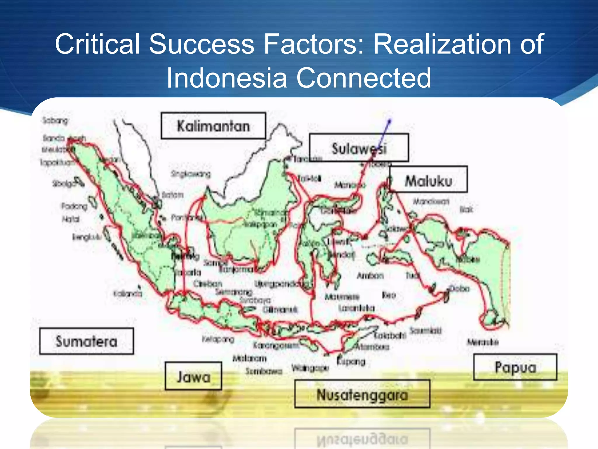 Critical Success Factors: Realization of
Indonesia Connected
 