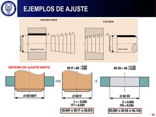 EJEMPLOS DE AJUSTE
SISTEMA DE AJUSTE MIXTO
50
 
