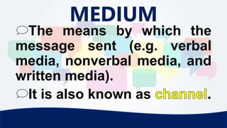 Nature and Elements of Communication | PPTX